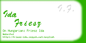ida friesz business card
